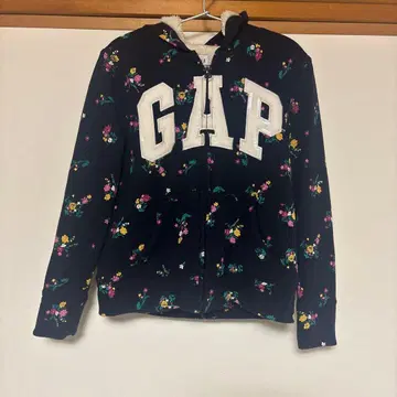 GAP 꽃무늬 지퍼 후드티 네이비 색상 130cm
