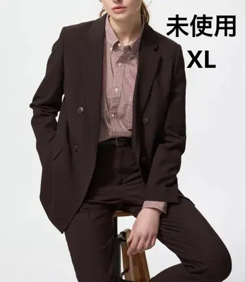 UNIQLO 다크 브라운 더블 자켓 XL