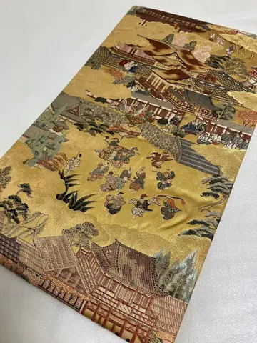 후쿠로 오비 전 통 무늬 일본의 역사적 풍경 내리노소노