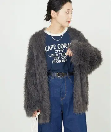 택 포함 새상품 페더얀 샤기 니트 가디건 FREAK'S STORE