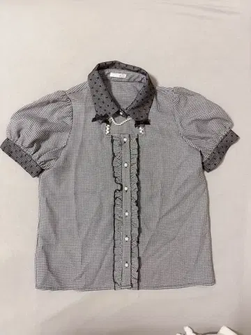 Pal elfy 하운드투스 체크 블라우스