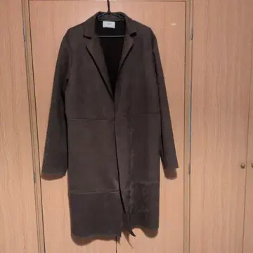 가격 인하 ZARA 브라운 롱 코트 스웨이드풍