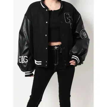 GYDA 바시티 자켓 GG 패딩 제이다 블랙
