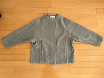 새상품급 evam eva 2021년 프레스 울 코트 숏 M 모카