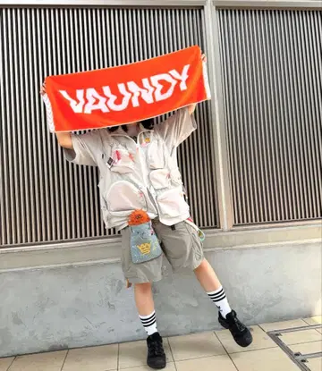 Vaundy Logo Jacquard Towel[Orangex White