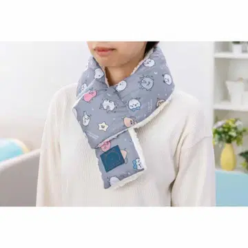 나가노 캐릭터 따뜻한 포근 머플러 (그레이)