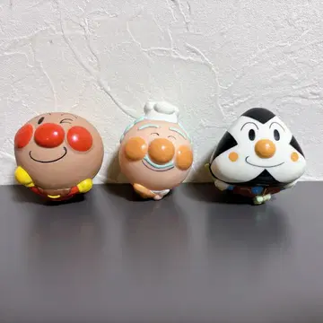 [ 초레어 ] 호빵맨 바운드볼 피규어 3개 세트 1998년