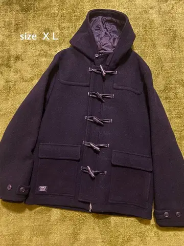 CLUCT 블랙 더플 코트 XL