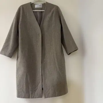 새상품급 NATURAL BEAUTY BASIC 카멜 노카라 코트