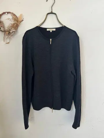 에포카 epoca 다크 그레이 지퍼 가디건