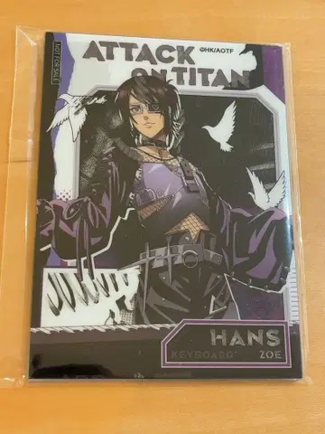 진격의 거인 한지 조에 중국 상하이 락밴드 차원파판당 키라키라 카드