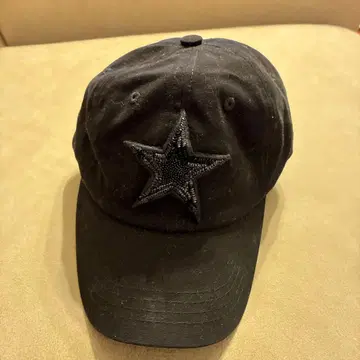 블랙 별 모양 자수 야구 모자