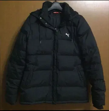 푸마#PUMA 후드 부착 다운 자켓 블랙