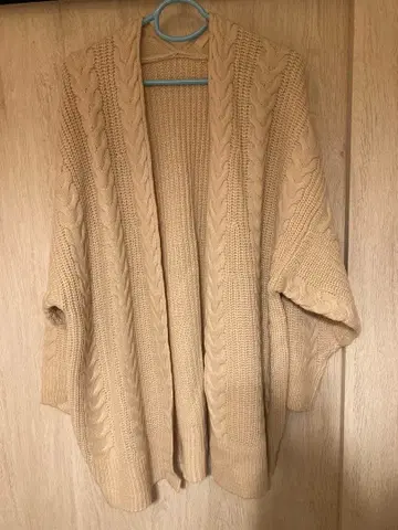 TEANNA 베이지 케이블 니트 가디건