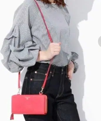 탑카피 TOPKAPI 장지갑 숄더 지갑 빨간색