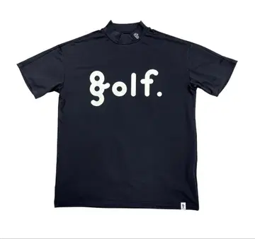 골프 로고 블랙 셔츠 하이넥