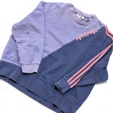 adidas 아디다스 트레이닝복 트레포일 3선 그레이 x 핑크 S 사이즈