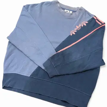 adidas 아디다스 트레이닝복 트레포일 3선 그레이 x 핑크 S 사이즈