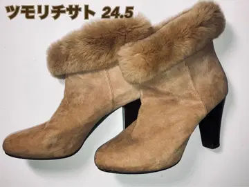 츠모리치사토 퍼 포함 숏부츠 24.5cm