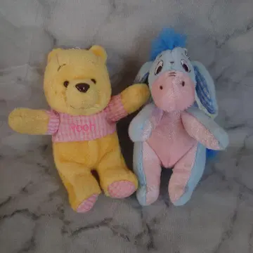 Disney 곰돌이 푸 푸우 이요 봉제 인형 키링 세트