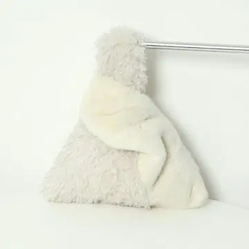 인조 모피 콤비 토트백