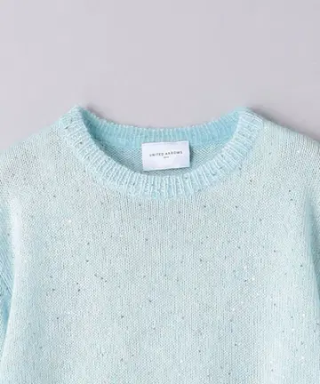 UNITED ARROWS 컬러 스팽글 크루넥 니트