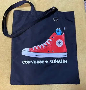 PUPPET SUNSUN x converse 콜라보 토트백 블랙