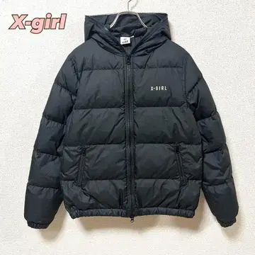 X-girl 엑스걸 다운 자켓 짧은 기장 Y2K 블랙