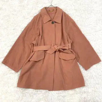 로페 ROPE 코트 캐시미어 혼방 M 벨트 포함 더스티 컬러 포켓