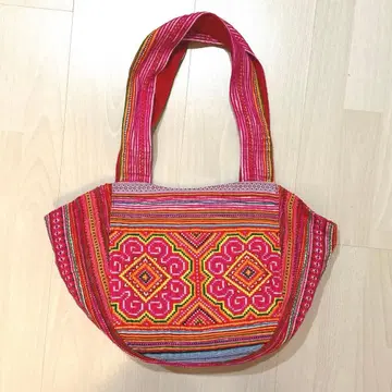 베트남 컬러풀 자수 토트백