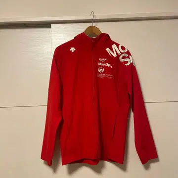 [ 새상품급 ] 데상트 Move Sport 후드 부착 L 사이즈 레드