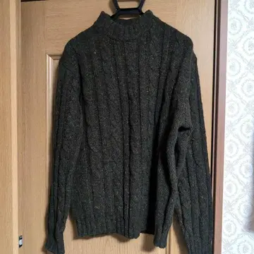 BEAMS PLUS 빔즈 케이블 모크넥 니트