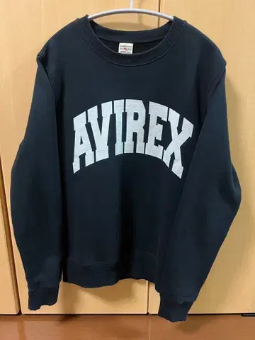 AVIREX 크루넥 롱 슬리브 맨투맨 네이비