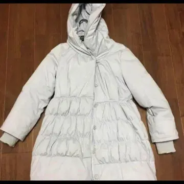 MIIA 후드 부착 블루 다운 자켓 코트