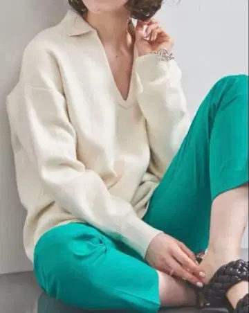 유나이티드 애로우즈 스무스 스키퍼 니트 인기 화이트