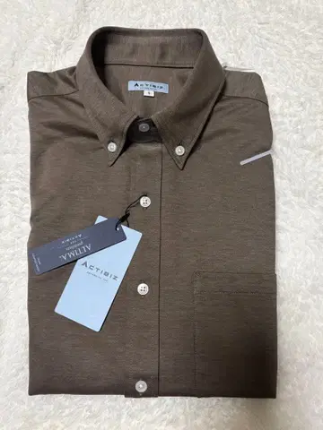 ALTIMA x ACTIBIZ 버튼다운 니트 셔츠 긴팔 브라운 S 사이즈