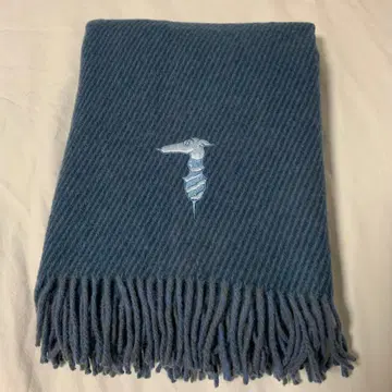 블루 울 담요 자수 포함 그레이하운드 개 디자인 70x140cm