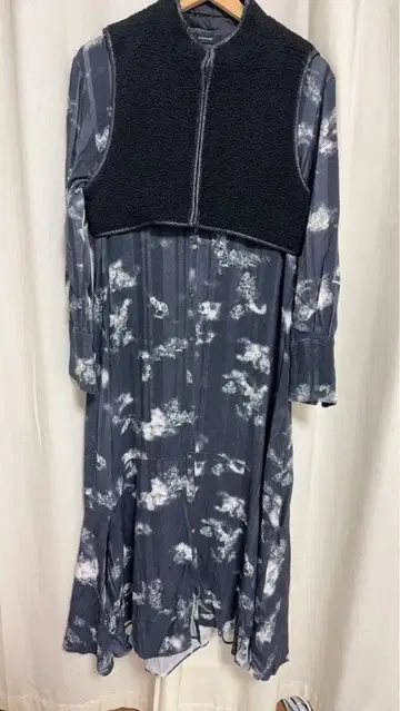 JEANASIS 보아 베스트 포함 셔츠 원피스