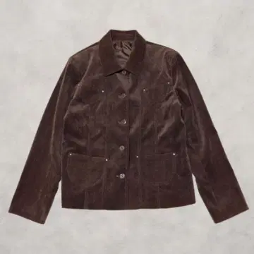 코듀로이 자켓 아우터 브라운 아메카지 캐주얼 스타일