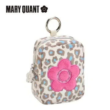 MARY QUANT PLAZA 카라비너 부착 파우치 레오파드