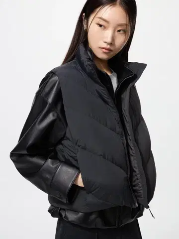 UNIQLO 퍼프 테크 크롭 베스트 여성용 XL 사이즈
