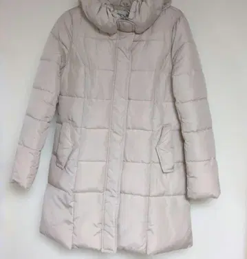 SOUP 퀼팅 롱 코트 베이지