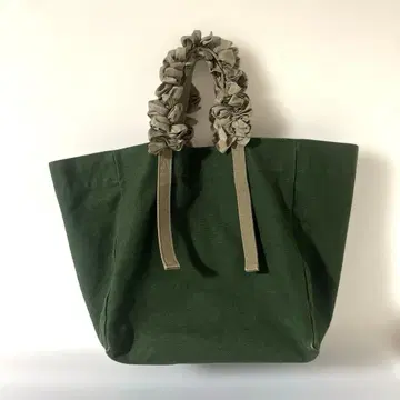 LUDLOW 크레이프 핸들 토트백 카키 그레이