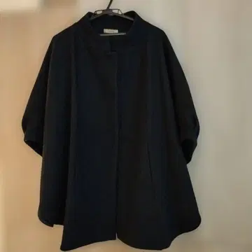 comia 네이비 판초 케이프 코트