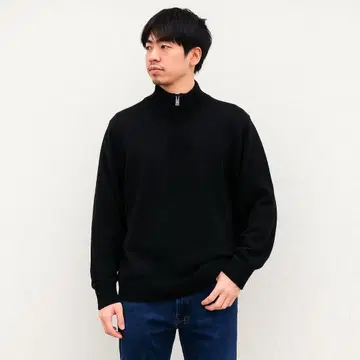 노티카 하프 지퍼 맨투맨 후드티 트레이닝복 hoodie 블랙