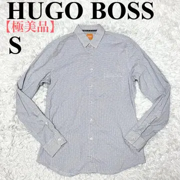 [ 컨디션 최상 ] 휴고보스 슬림핏 긴팔 셔츠 도트 무늬 코튼 S