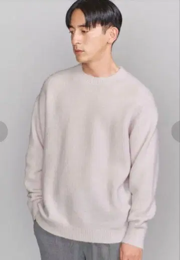 BEAUTY&YOUTH BY 에어 샤기 알파카 니트 L 아이보리