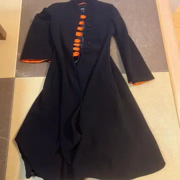 Giorgio Armani 롱 코트 38 사이즈 블랙 오렌지