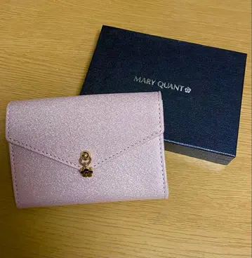 [ 새상품 ] 마리콴트 라메 필름 카드 케이스 핑크 명함지갑