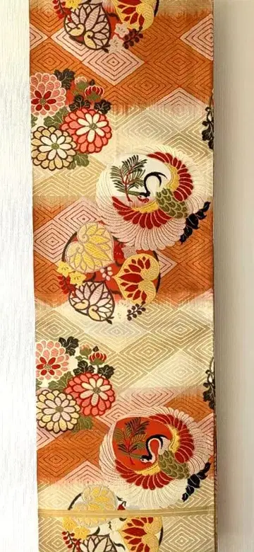 마루오비 앤티크 학과 아오이 문양 새상품급